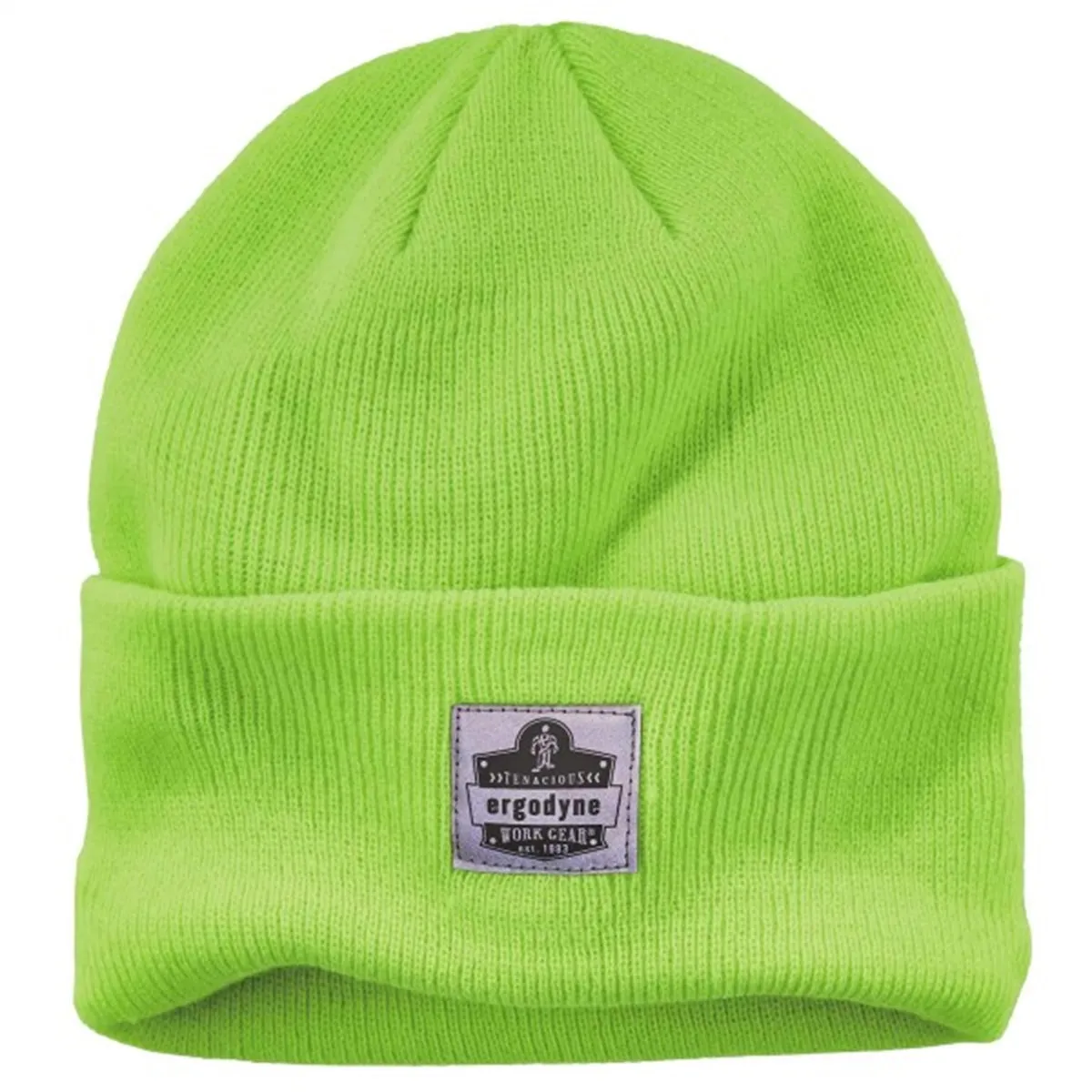 6806 Lime 6806 Cuffed Rib Knit Beanie Hat