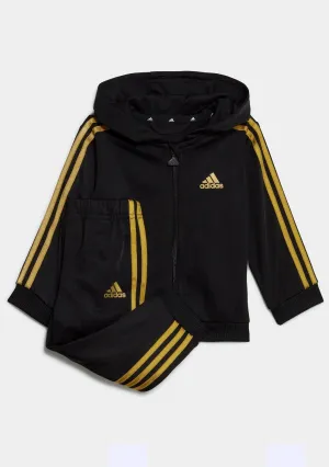 Adidas Infants Essentials Shiny Hooded Tracksuit <BR> HR5874