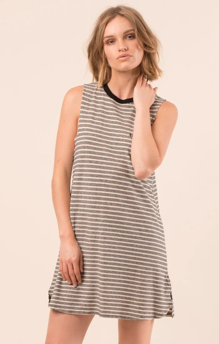 Afends Womens Strike - Hemp - Graphic Bandcut Dress