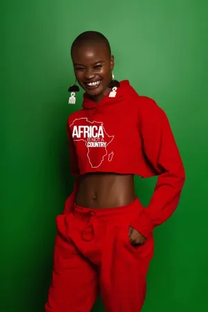 Africa is not a country croptop RED