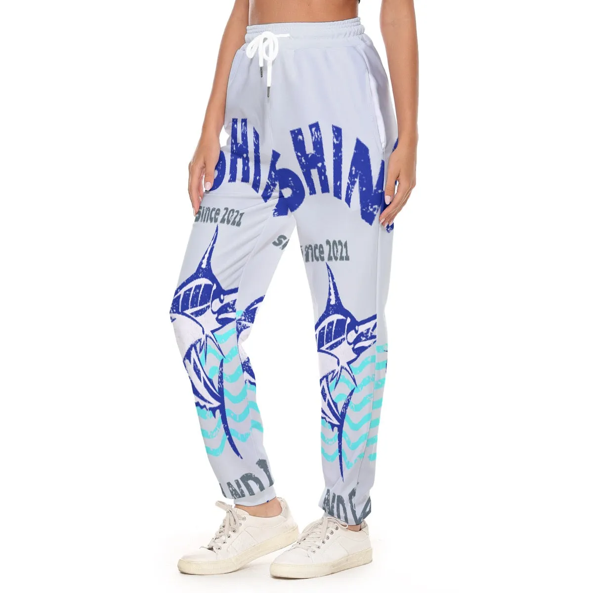 All-Over Print Women's Casual Pants 238 fish,  themed print