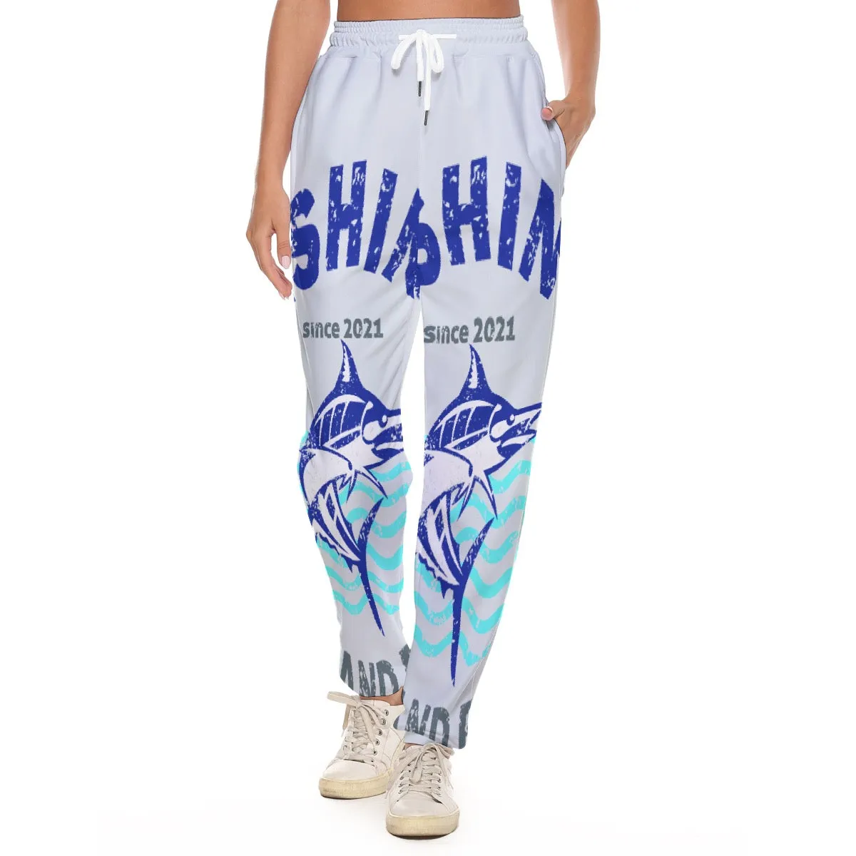 All-Over Print Women's Casual Pants 238 fish,  themed print