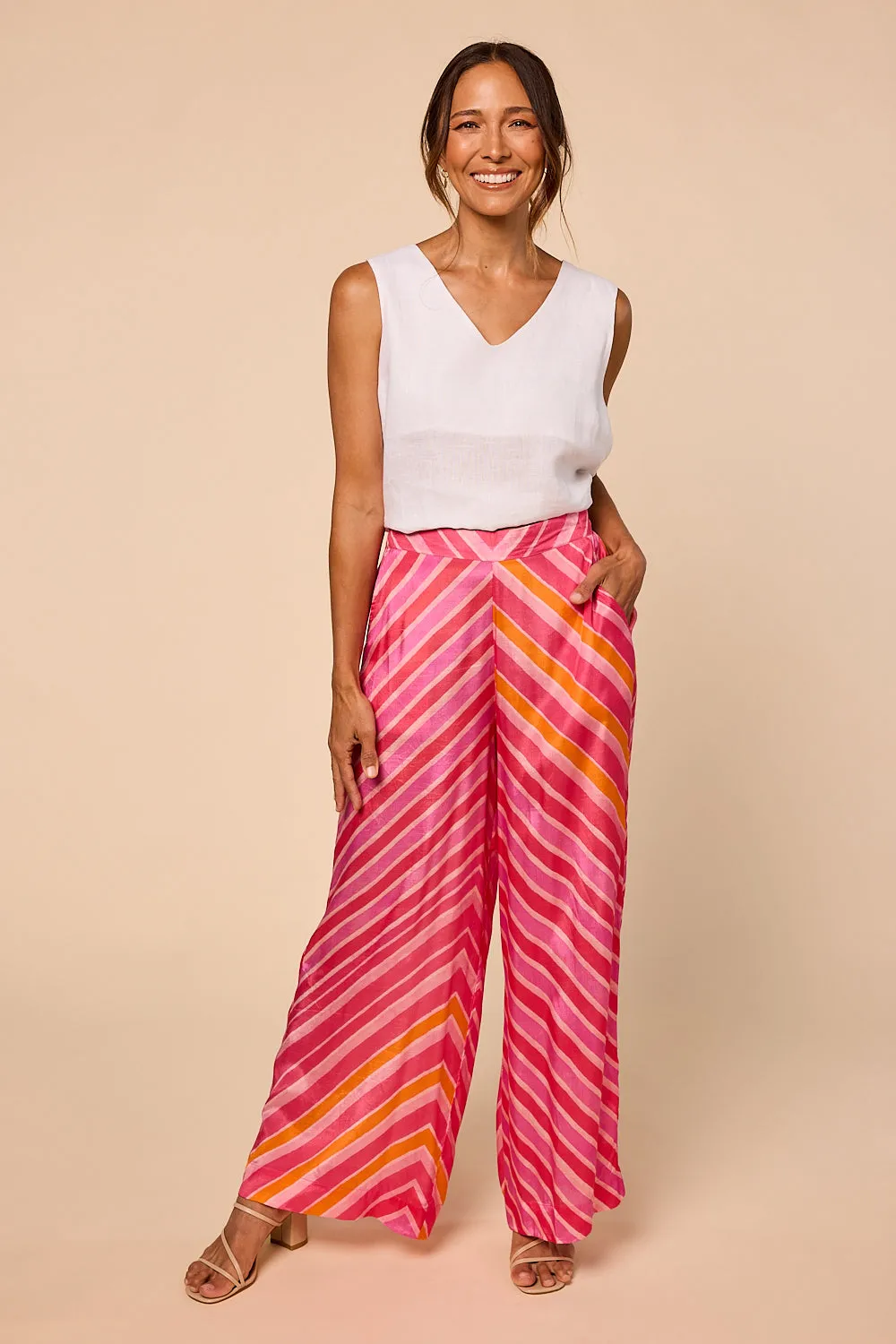 Amari Palazzo Pant in Strawberry Moon