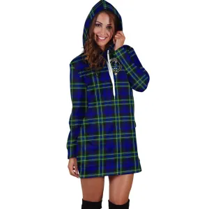 Arbuthnot Modern Tartan Hoodie Dress with Family Crest