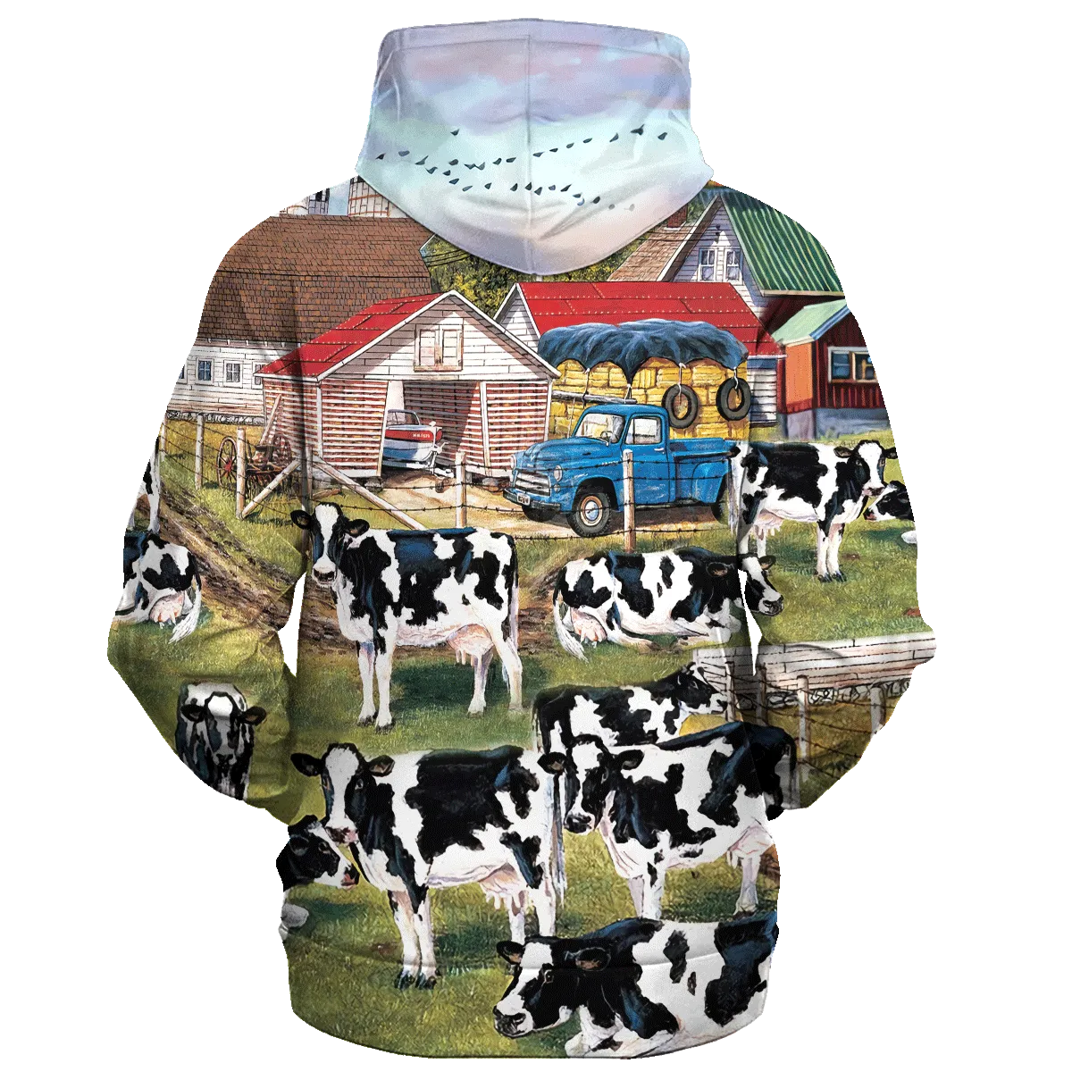 Art Cows On The Farm Hoodie, Cow Hoodie, Cow Gift, Cow Lover Apparel