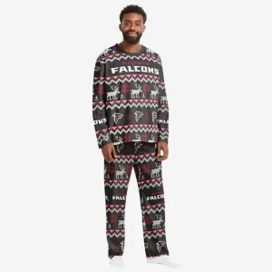 Atlanta Falcons Mens Ugly Pattern Family Holiday Pajamas