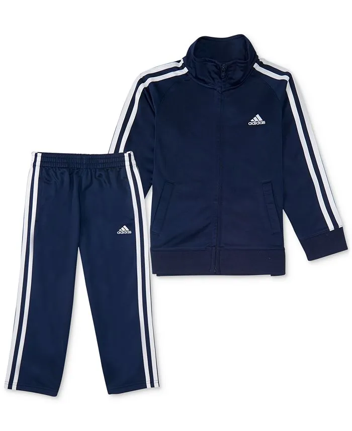 Baby Boys Three Stripe Tracksuit adidas 2 piece set, blue