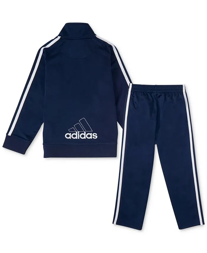 Baby Boys Three Stripe Tracksuit adidas 2 piece set, blue