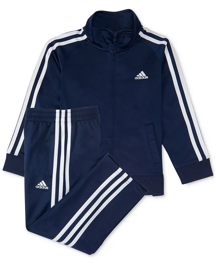 Baby Boys Three Stripe Tracksuit adidas 2 piece set, blue