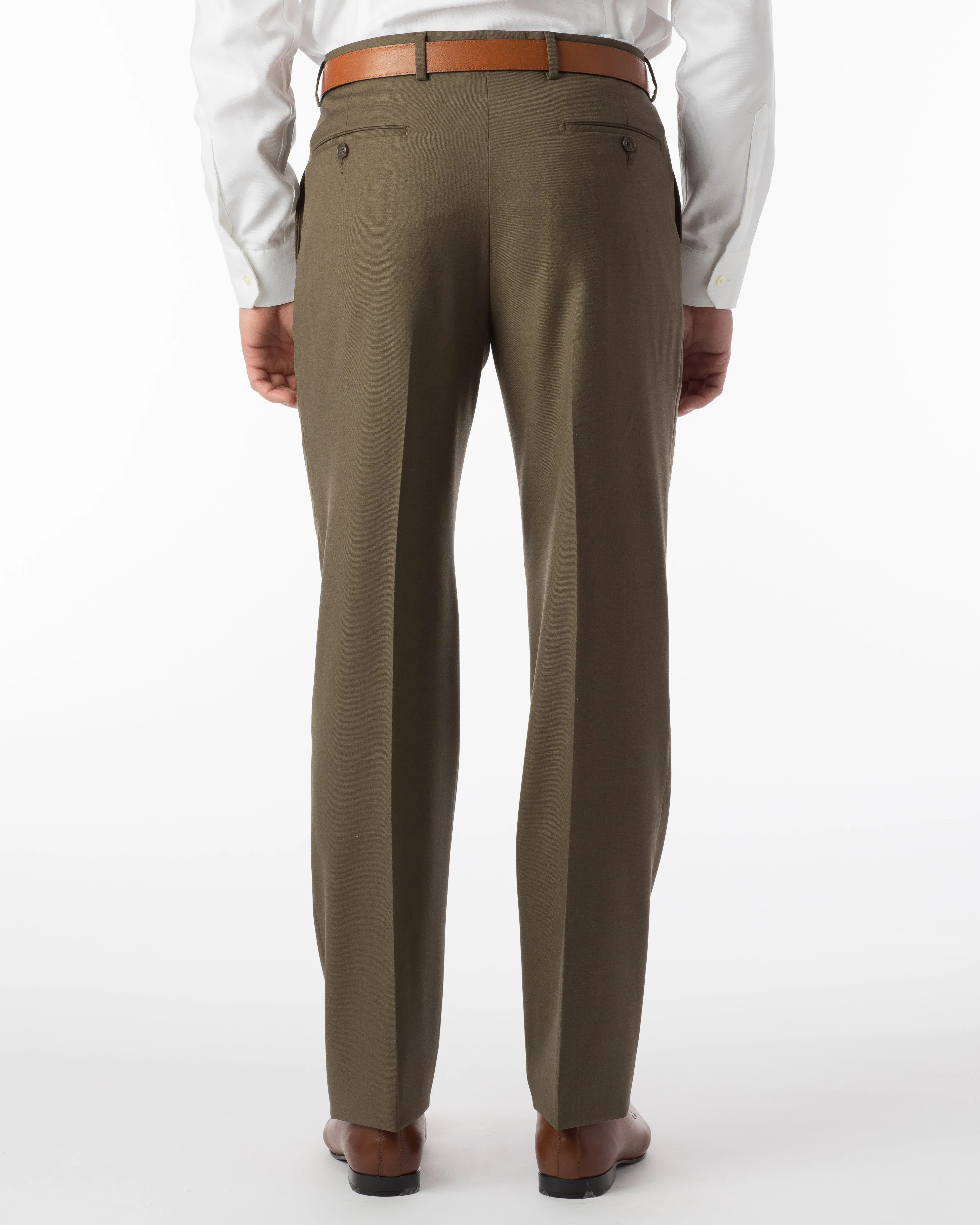 Ballin Pants - Dunhill Super 120’s 4 Harness Serge - Olive