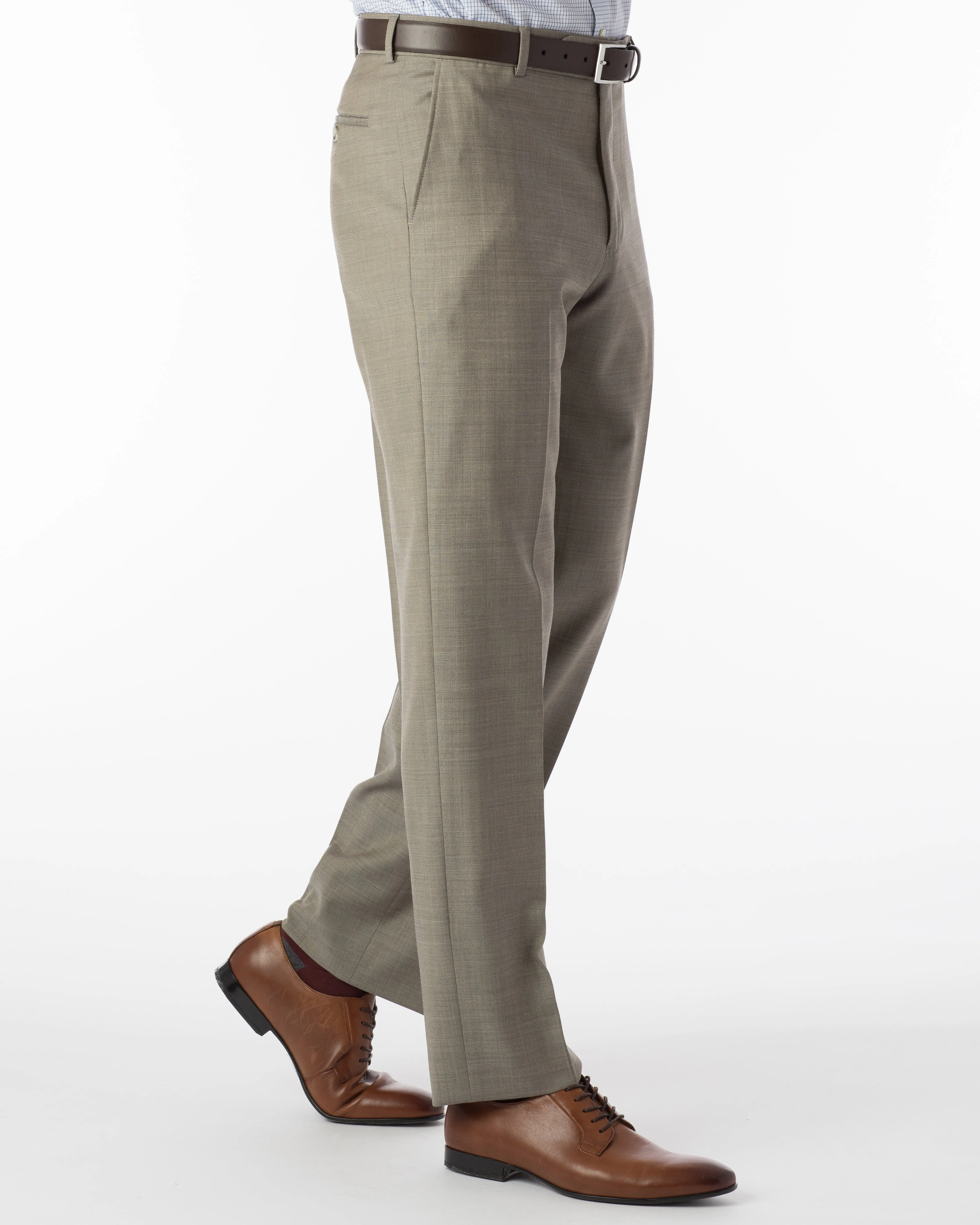 Ballin Pants - Dunhill Super 120's Sharkskin - British Tan