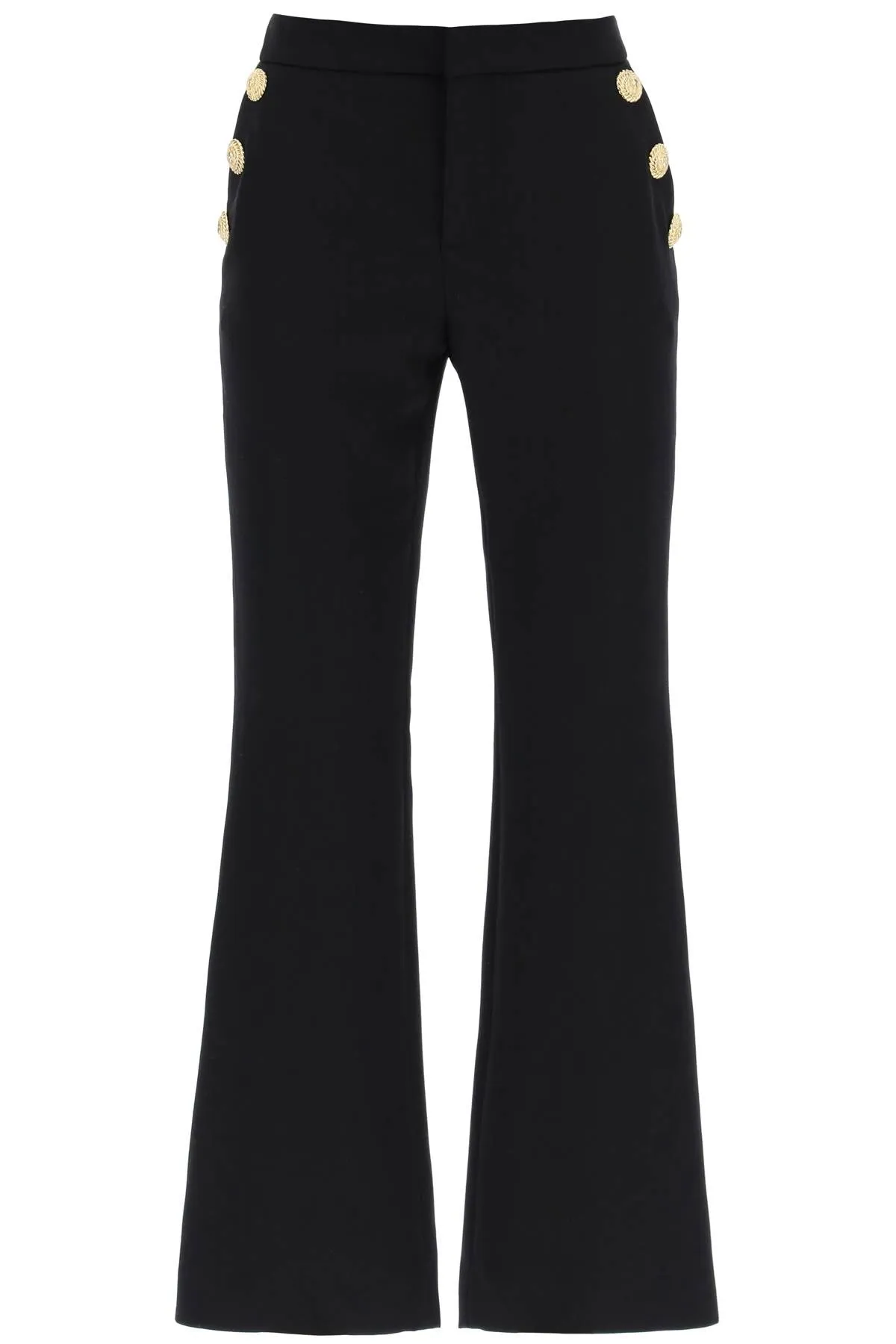 BALMAIN flared pants with embossed buttons