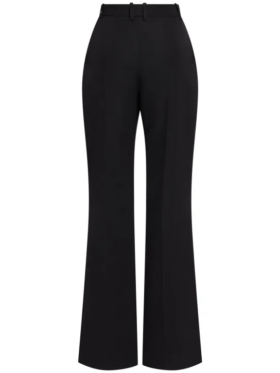 Balmain   Wool high rise flared pants 