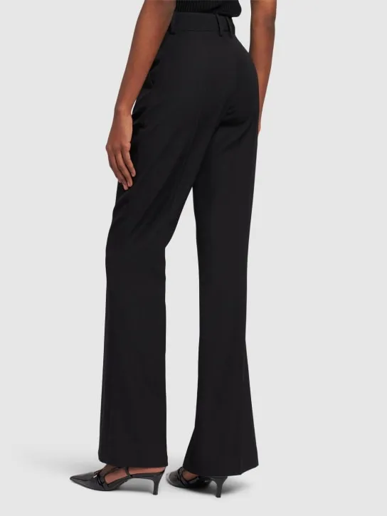 Balmain   Wool high rise flared pants 