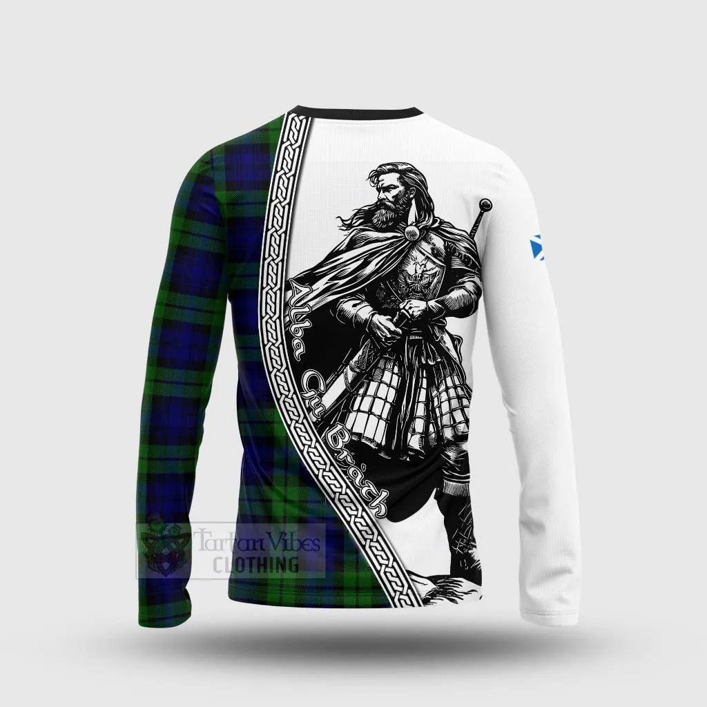 Bannatyne Tartan Clan Crest Long Sleeve T-Shirt with Highlander Warrior Celtic Style