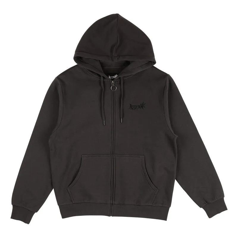 Bapholit Back Patch Zip Hoodie - Vintage Black