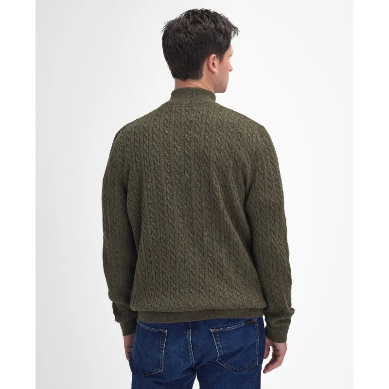 Barbour Ramsden Lambswool Half Zip Knitted Mens Jumper - Ivy Green