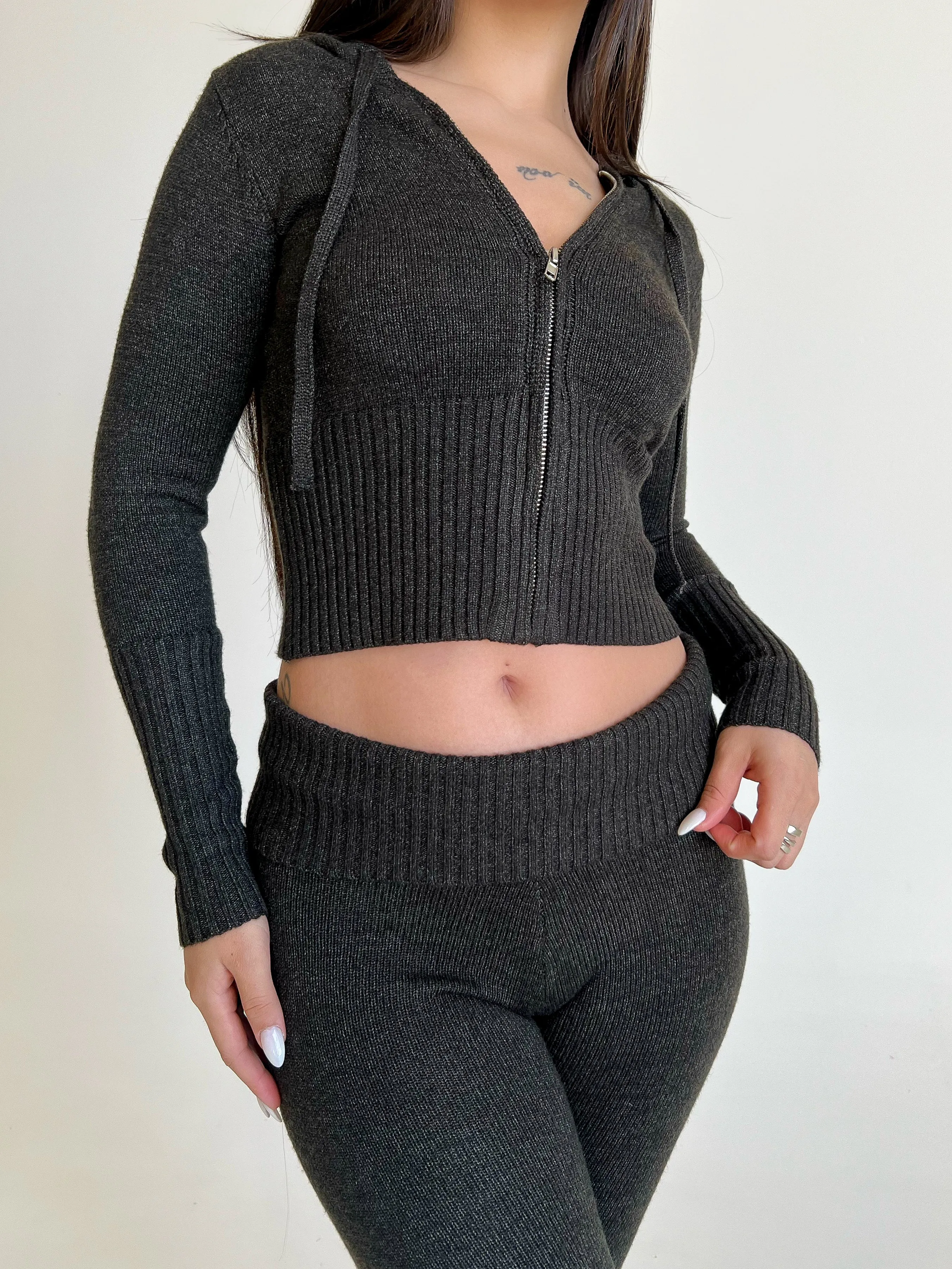 Bianca Knit 2 Piece (Charcoal)