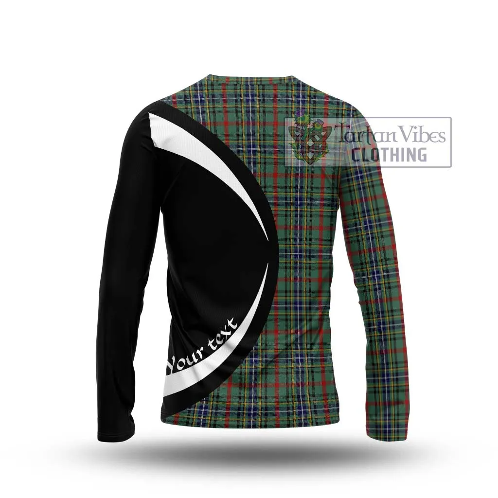 Bisset Tartan Long Sleeve T-Shirt with Family Crest Circle Style