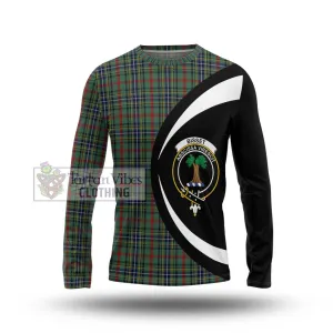 Bisset Tartan Long Sleeve T-Shirt with Family Crest Circle Style