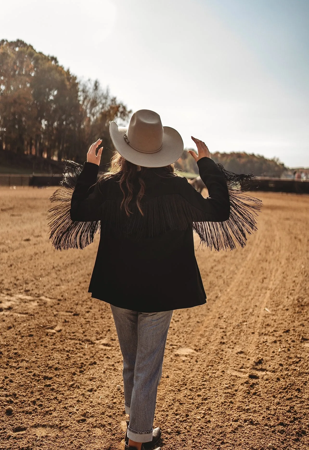 Black Fringe Blazer