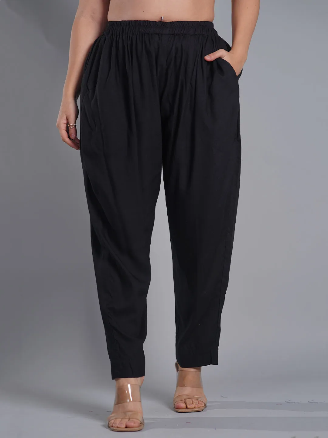 Black Rayon Pants