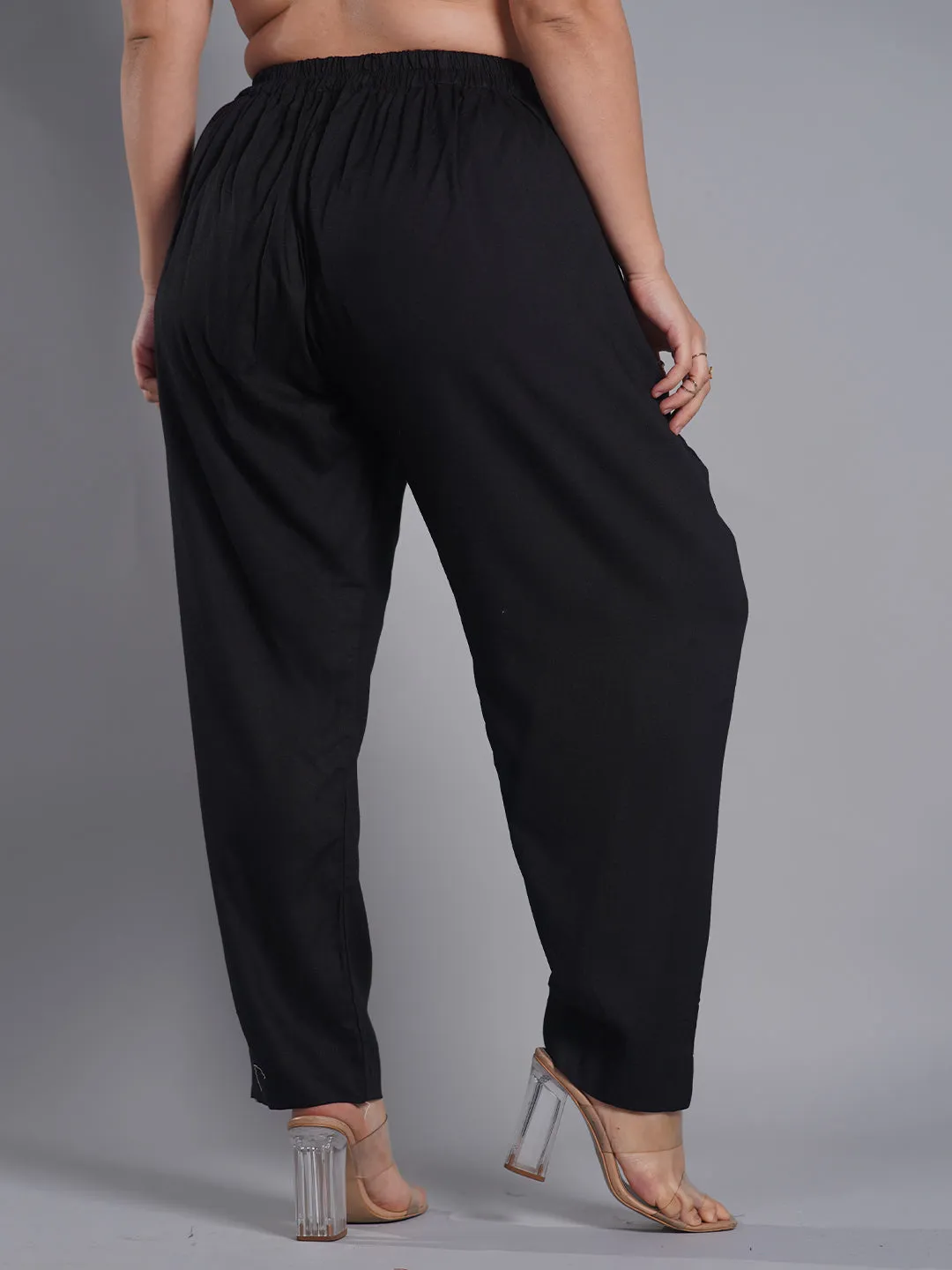 Black Rayon Pants