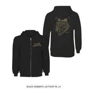 Black Sabbath Unisex Zipped Hoodie: Tour 1978 (Back Print)