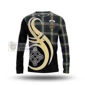 Blair Dress Tartan Long Sleeve T-Shirt with Family Crest and Celtic Symbol Style