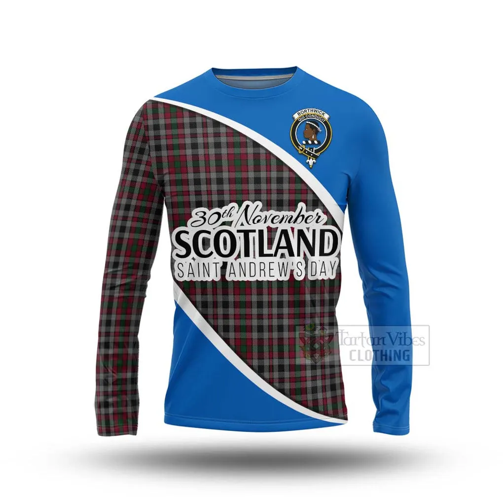 Borthwick Family Crest Tartan Long Sleeve T-Shirt Celebrate Saint Andrew's Day in Style