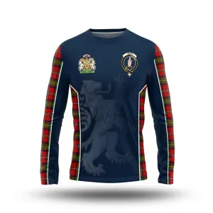 Boyd Tartan Long Sleeve T-Shirt with Family Crest and Lion Rampant Vibes Sport Style