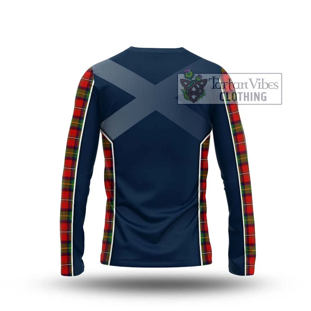 Boyd Tartan Long Sleeve T-Shirt with Family Crest and Lion Rampant Vibes Sport Style