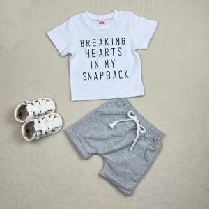 Boys 2 Piece Shorts Sets - Breaking Hearts in My Snapback