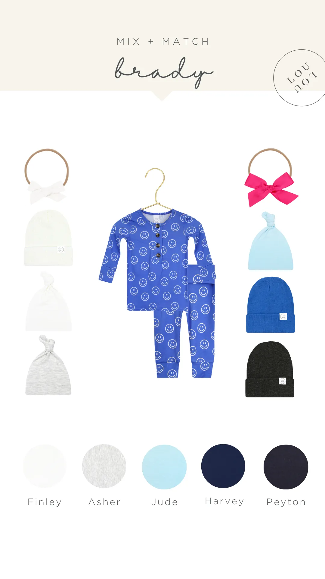 Brady Newborn Hat Bundle (Gown)