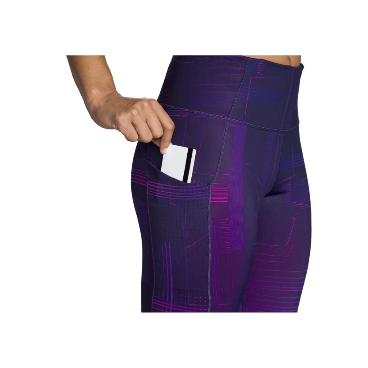 Brooks Method 1/2 Crop Tights Purple Women