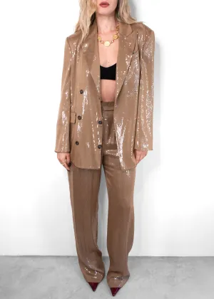 Brunello Cucinelli Sequin Double Breasted Blazer Set