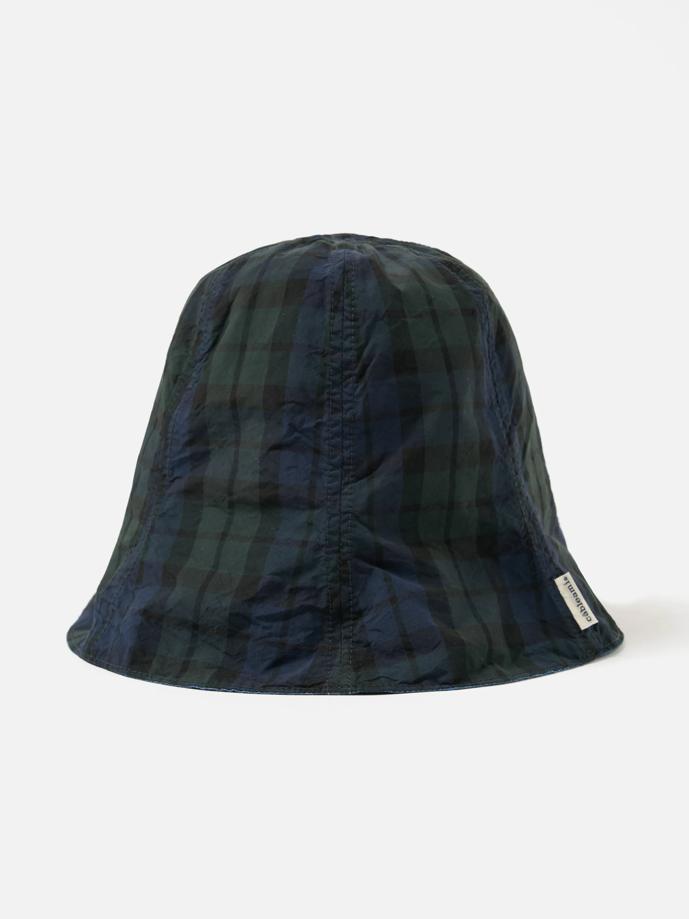 cableami® Reversible Tulip Hat in Indigo/Blackwatch 5oz Chambray/Cordura