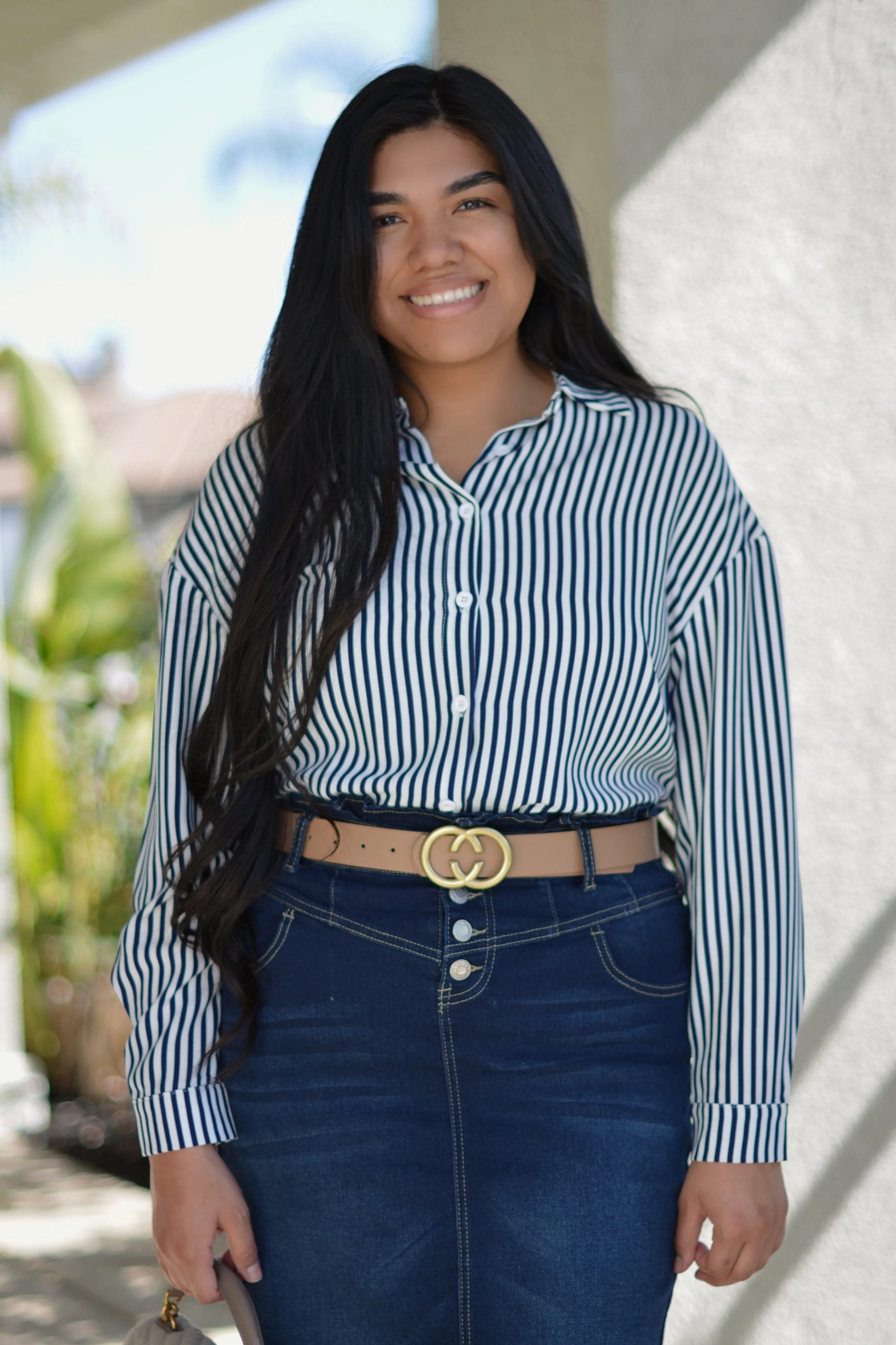 Caitlin Dark Indigo Denim Skirt