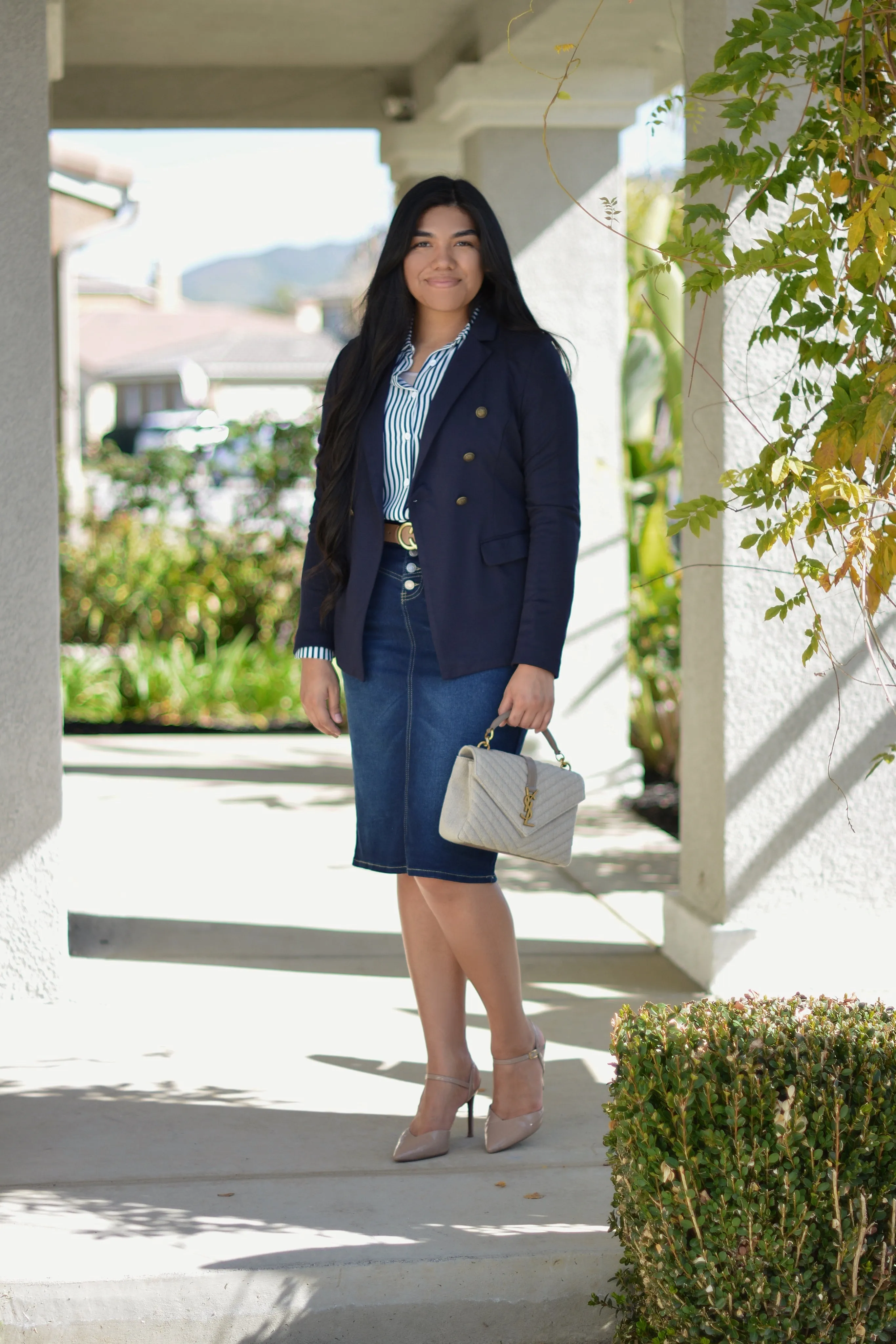 Caitlin Dark Indigo Denim Skirt