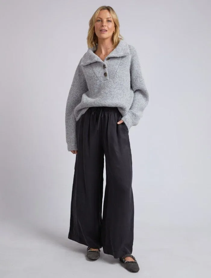 Callie Wide Leg Pant - Black