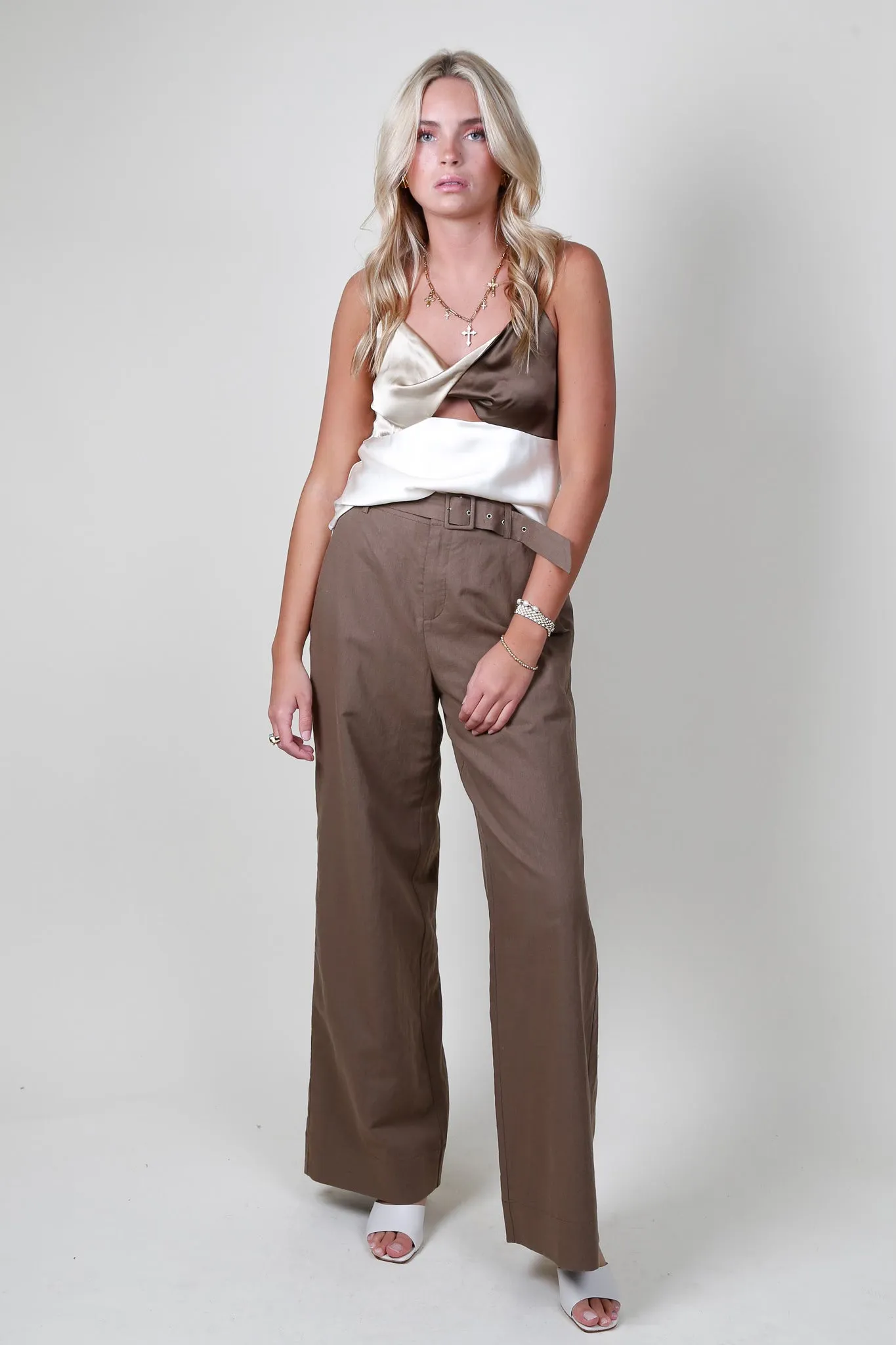 CAMI NYC | Sivian Wide Leg Pant - Praline