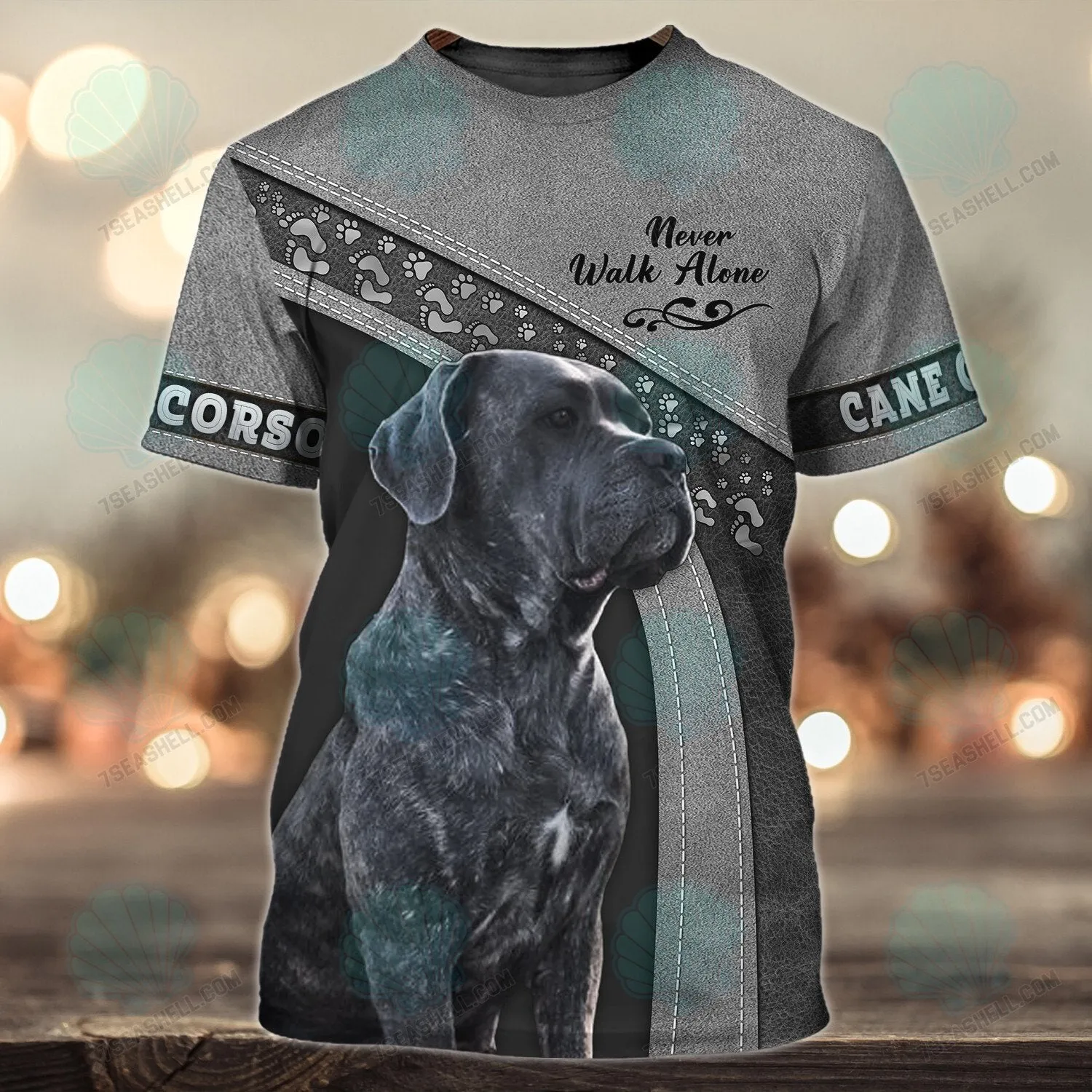 Cane Corso Never Walk Alone Love 3D Full Print Shirts, Christmas Dog Memorial Gifts for loss of Dog