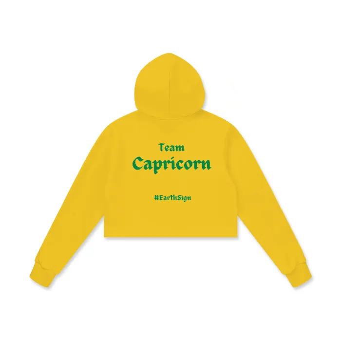 Capricorn Cotton Cropped Hoodie