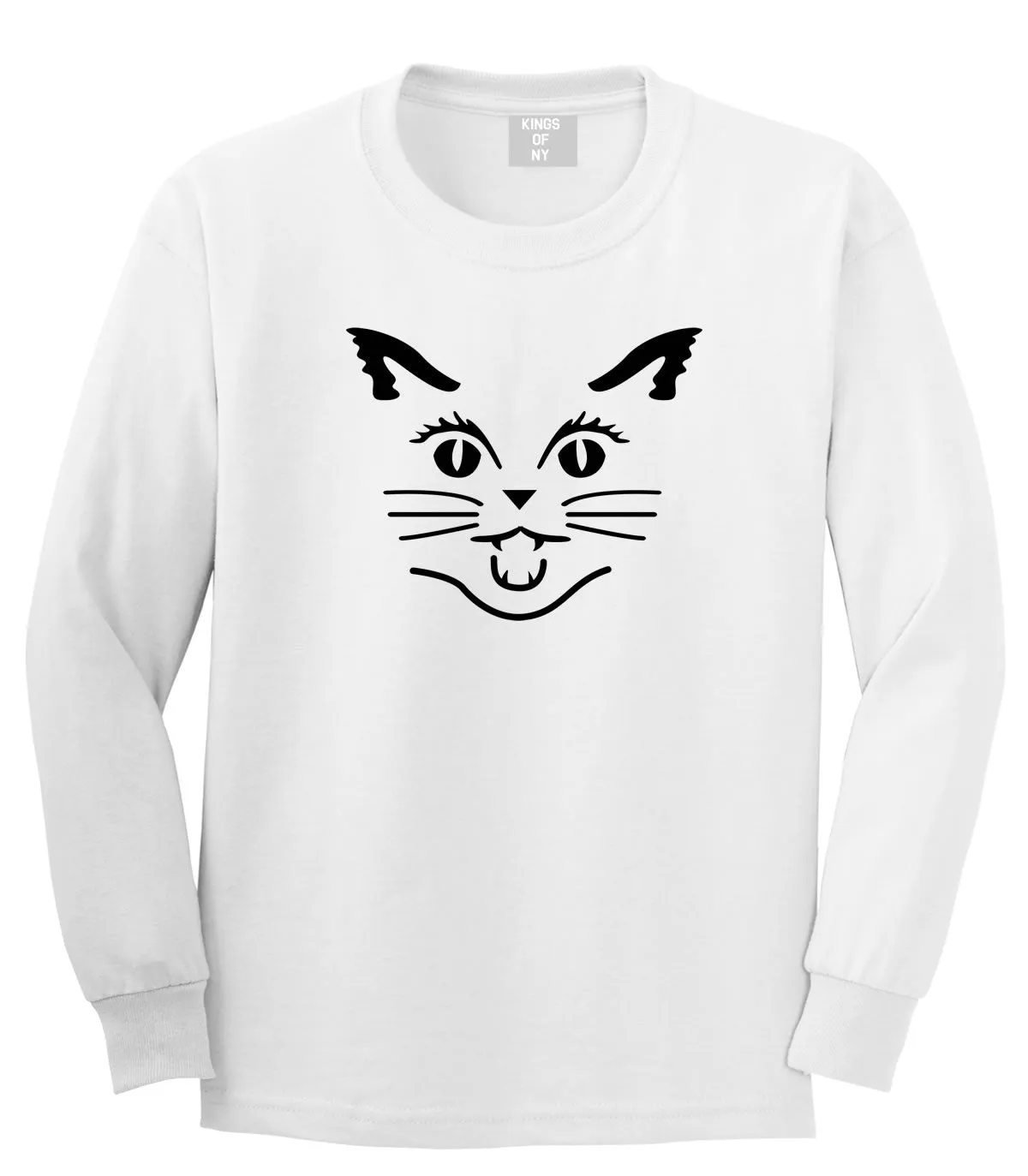 Cat Face Halloween Long Sleeve T-Shirt