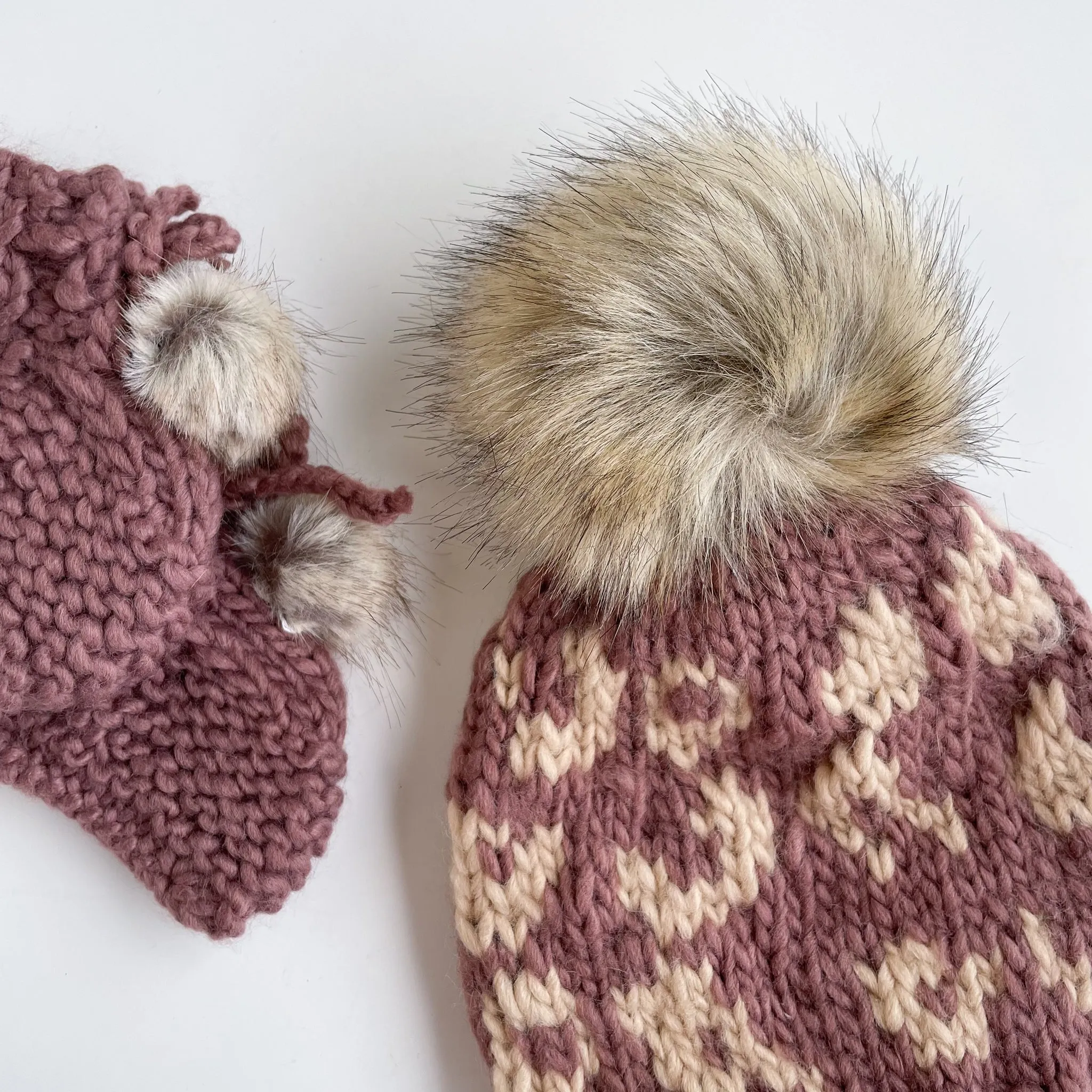 Cheetah Hat and Booties Set, Mauve