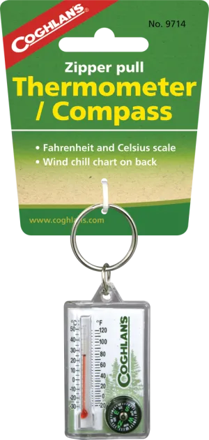 Coghlan's Zipper Pull Thermometer & Compass