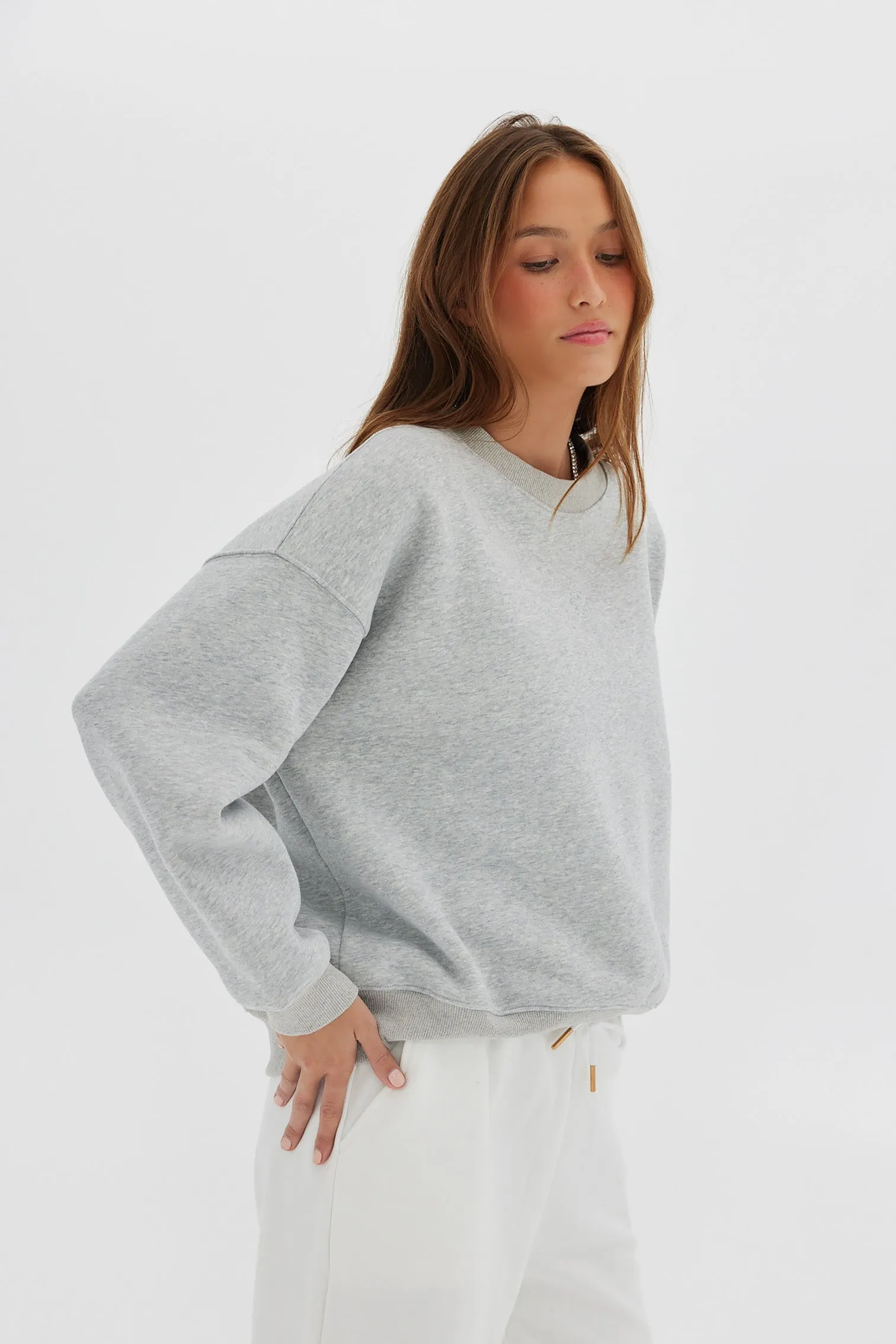 Crew Jumper - Grey Marle