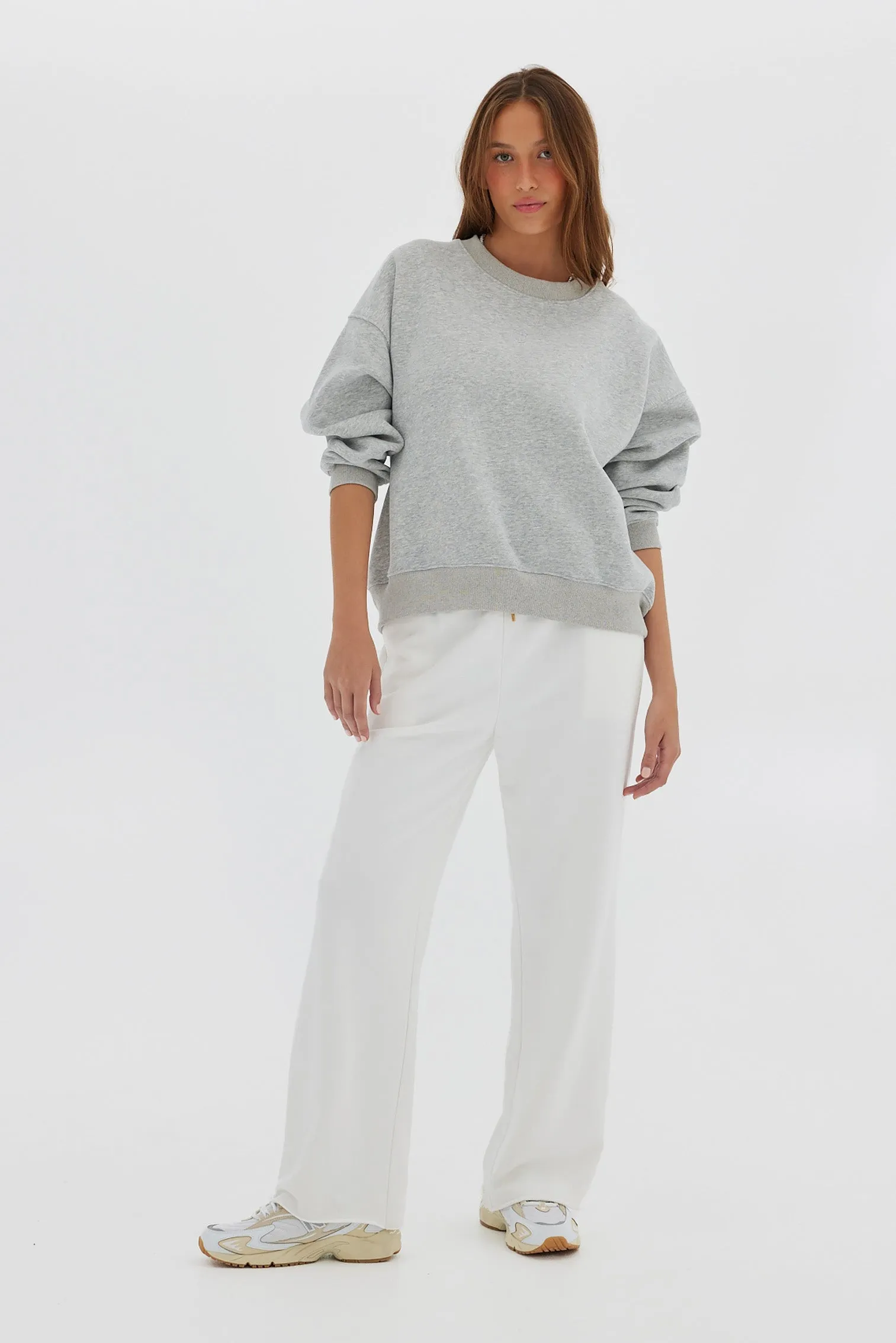 Crew Jumper - Grey Marle