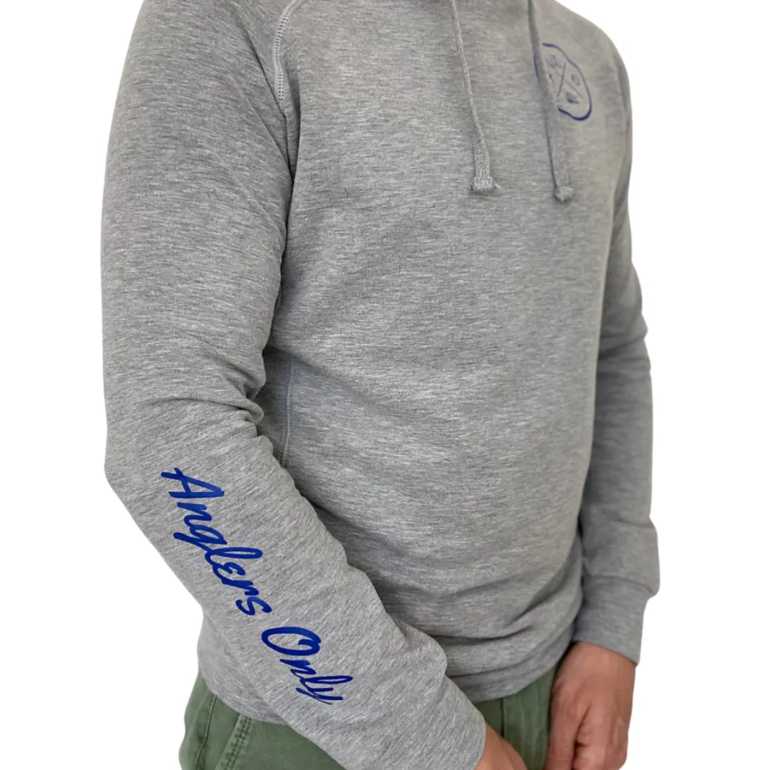 'Cross Stix' Lightweight Hoodie - Heather Grey