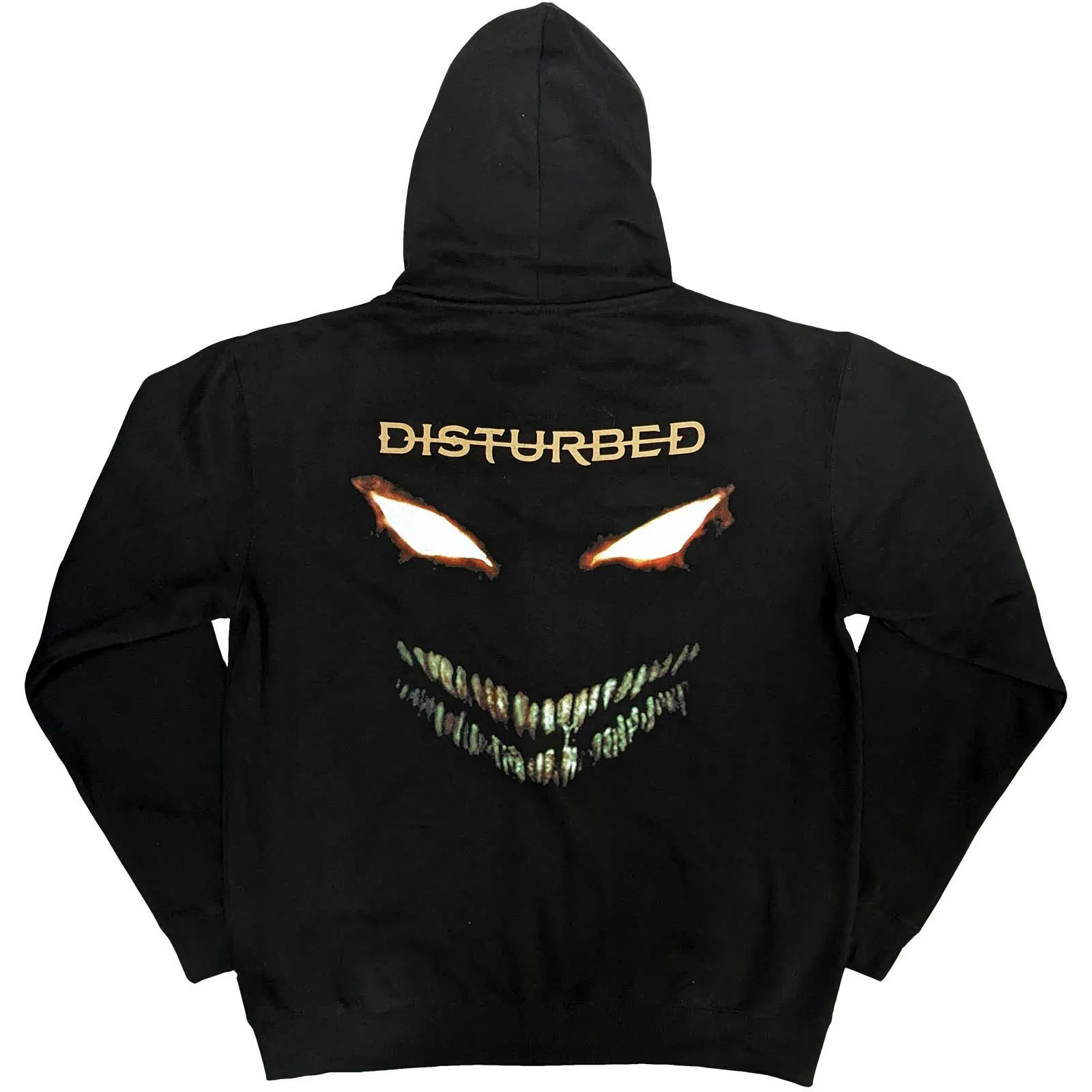 Disturbed Unisex Zipped Hoodie: The Face (Back Print)